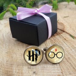 Harry Potter cufflinks, Harry Potter Accessories, HP gift