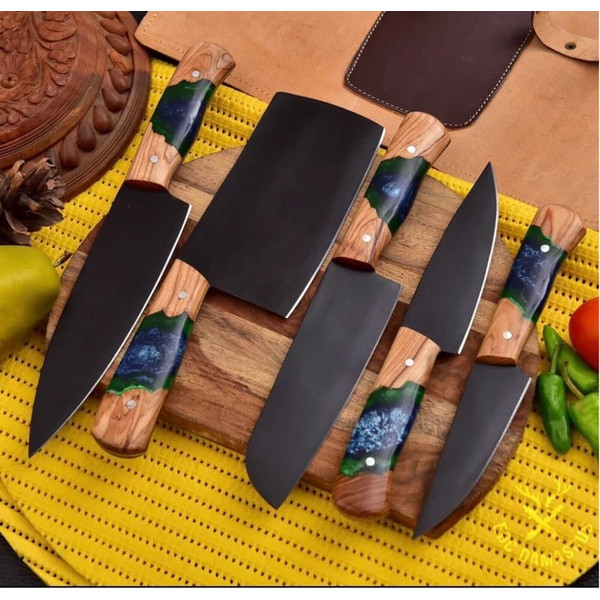 Custom Knives Set, knives Set For Kitchen, HandForged Knife Set, Chef Knife Set, Kitchen Knives Set, Custom Knife Set,2.jpg