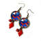 WAX AFRICAN red and blue earrings, Delicate gift for her-1.jpg