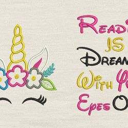 reading is dreaming with unicorn 2 designs reading pillow-instant d0wnl0ad
