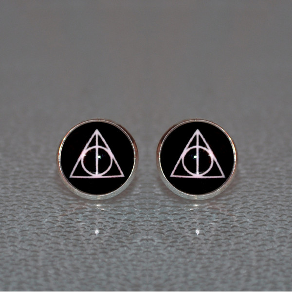 Harry Potter earrings, Deathly Hallows Earrings.JPG