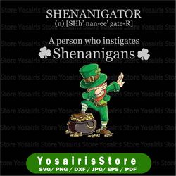 shenanigator definition dabbing leprechaun happy st patrick's day png sublimation,st. patricks day png
