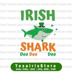 irish shark doo doo doo, st. patty's day svg  men, grandpa shark, daddy shark, irish pride svg