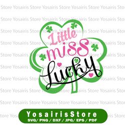 st patricks day, little miss lucky clipart, shamrock svg file for cricut clover clipart, st paddys day, shamrock cutting