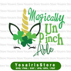 svg dxf png cut file cricut silhouette cameo scrap booking magically unpinchable unicorn st patrick's day