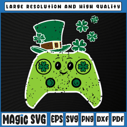 irish video game controller svg png, st patrick day gamer boys girls svg, st patricks day, digital download