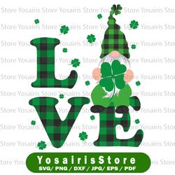 st patricks day love plaid png, st patricks day gnome sublimation png, st patricks day sublimation designs downloads