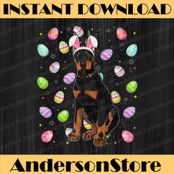 doberman dog easter egg lover funny doberman easter sunday easter day png, happy easter day sublimation design