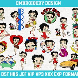 Betty Boop Machine Embroidery Design, Betty Boop Embroidery Design,  Betty Boop Embroidery, File 4x4 size