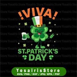 viva st patricks day shamrock hold beer st patrick's png , st patrick's day sublimation design download