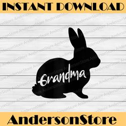 grandma bunny rabbit granny nana grandmother easter easter day png, happy easter day sublimation design