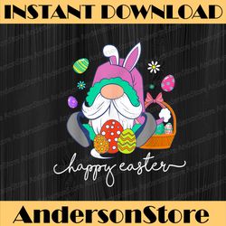 happy easter bunny gnome easter eggs easter day png, happy easter day sublimation design