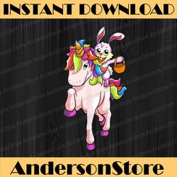 easter day bunny riding unicorn easter eggs easter day png, happy easter day sublimation design
