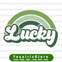 st patricks day svg, st patricks day decor, retro st pattys day svg, lucky rainbow svg, boho rainbow svg, laser cut file