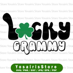 lucky grammy svg, st. patrick's day svg, grandma cut file, cutting file, digital download, commercial use