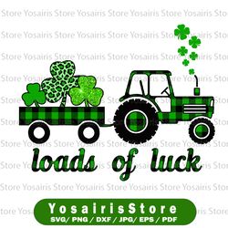 loads of luck truck happy st patrick day png, st. lucky sublimation, printable design, buffalo truck png