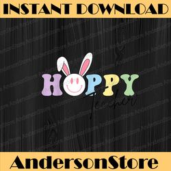 hoppy teacher easter bunny ears with smile face meme easter day png, happy easter day sublimation design