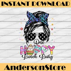 one hoppy lunch lady cafeteria staff easter easter day png, happy easter day sublimation design