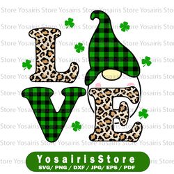 St Patricks Day PNG, St Patrick Gnome PNG, Leopard, Plaid, St Patricks Sublimation, Gnome St Patrick, Shirt Design