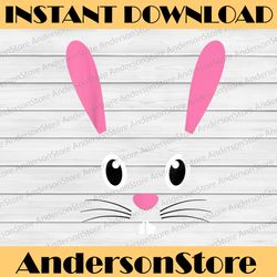 cute little bunny face funny easter day easter day png, happy easter day sublimation design