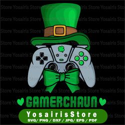 video gamerchaun gaming st patricks day gamer digitals for girls, sublimation design, instant download, birthday png