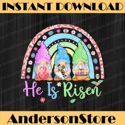 Easter Day For Christian He Is Risen Gnomes Girl Mom Leopard Easter Day Png, Happy Easter Day Sublimation Design