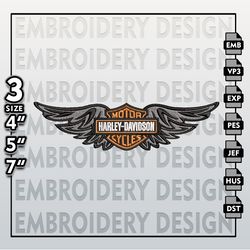 Harley Davidson Embroidery Files, Harley Logo Embroidery Designs, Harley Davidson Logo, Machine Embroidery Designs