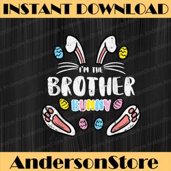 brother bunny rabbit easter family match easter day png, happy easter day sublimation design