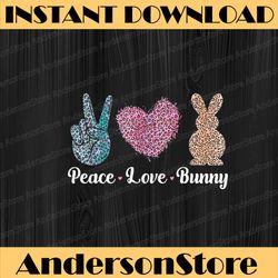 love peace bunny easter bunny easter day png, happy easter day sublimation design