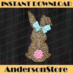 happy easter cute leopard bunny rabbit funny easter day png, happy easter day sublimation design