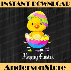 cute happy easter day 2022 chick with easter egg basket easter day png, happy easter day sublimation design