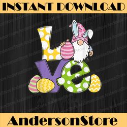 love pre-k gnomes bunny eggs teacher easter day easter day png, happy easter day sublimation design