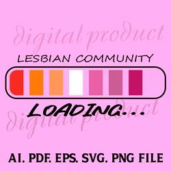lesbian flag loading svg vector graphics ai.eps.png.svg.pdf files download digital sublimation files