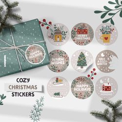 Christmas Stickers, Digital stickers, Christmas Boho Sticker
