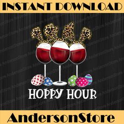 easter egg leoppard bunny wine drinking easter day png, happy easter day sublimation design