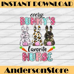 every bunnys is favorite nurse cute bunnies easter easter day png, happy easter day sublimation design
