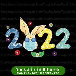 happy easter day 2022 bunny wearing mask colorful egg png digital designs, sublimation designs, instant download