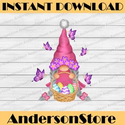 Easter Gnome Bunny Egg Easter Day Png, Happy Easter Day Sublimation Design