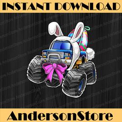 happy easter monster truck easter bunny costume and egg boys easter day png, happy easter day sublimation design