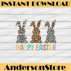 leopard happy easter day bunny easter day png, happy easter day sublimation design