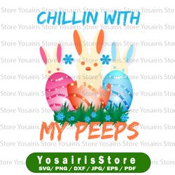 easter png, chillin with my peeps png, girls easter png, boys easter png, bunny rabbit png, peeps png, funny easter png,