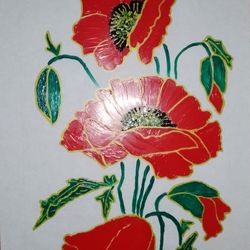 Red poppies poster