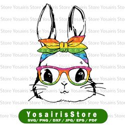 happy easter day pop it svg bunny face glasses svg png, easter fidget toy svg, easter bunny svg, bunny face svg