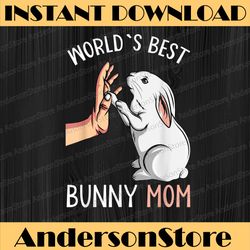 worlds best bunny mom rabbit love easter day png, happy easter day sublimation design