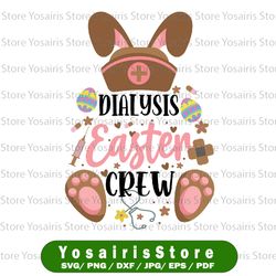 dialysis easter day nurse crew svg, bunny ears dialysis nurse svg, nurse svg, easter bunny svg