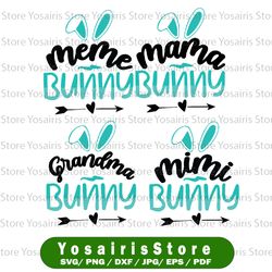 grandma bunny svg, bunny svg, grandma svg, easter svg, easter bunny svg png, gift for grandma