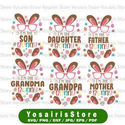 i'm the daughter bunny svg, matching family easter party svg, daughter bunny, easter svg, easter bunny svg, rabbit svg