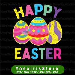Happy Easter Day, Cute Colorful Egg Svg, Easter Bunny Svg, ECarrot Svg, Easter Svg, Easter Family Svg