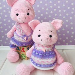 PDF Crochet pattern funny pig