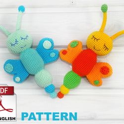 PDF Butterfly Rattle Crochet Pattern